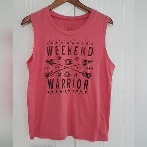 Fifth Sun Pink Muscle Tee Weekend Warrior